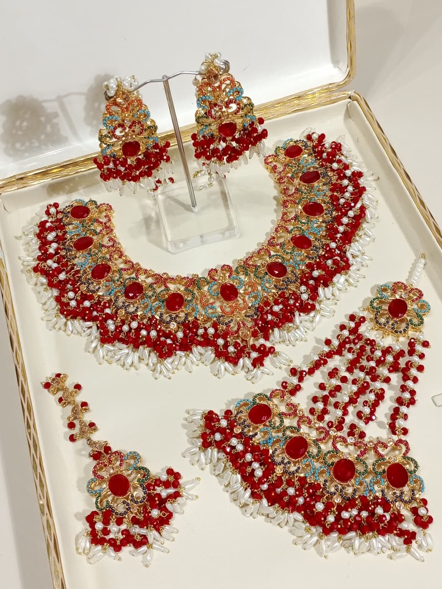 Gul-e-Rana Bridal Necklace Set - Image 6