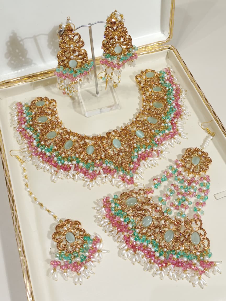 Gul-e-Rana Bridal Necklace Set - Image 8