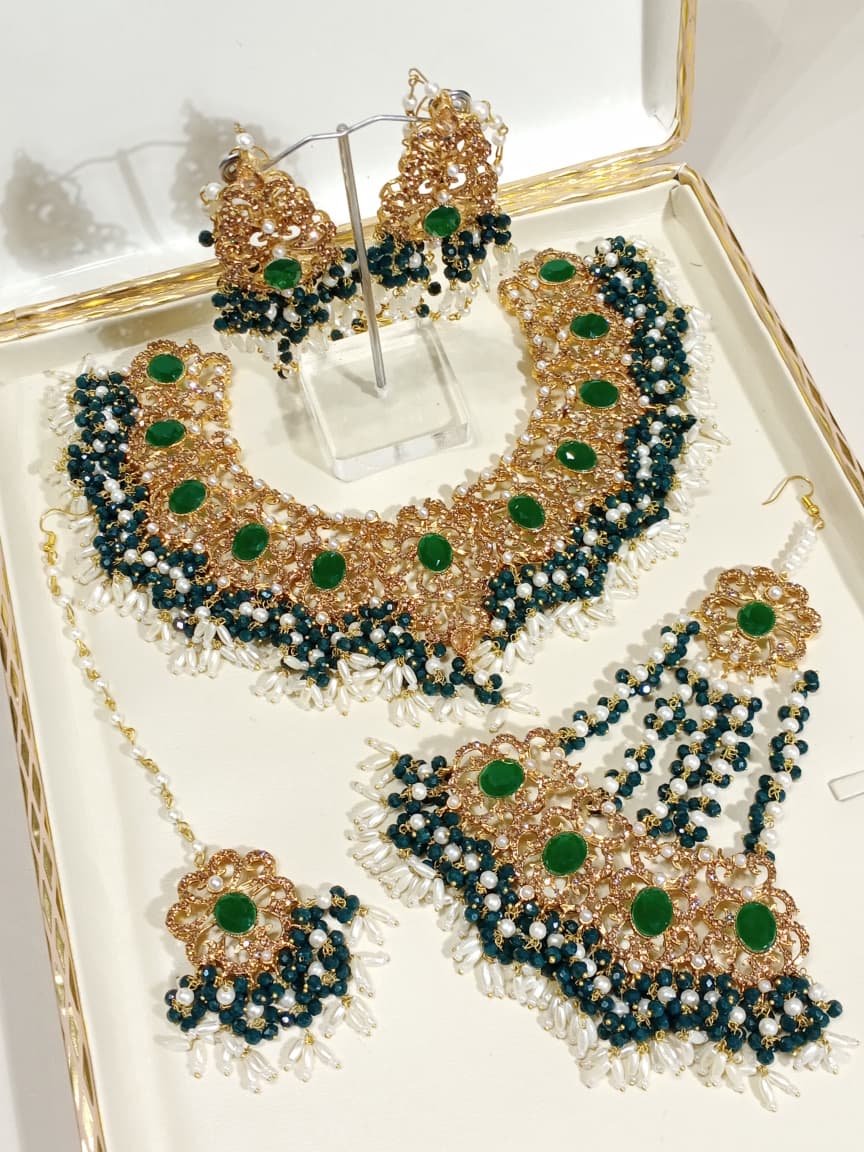 Gul-e-Rana Bridal Necklace Set - Image 9
