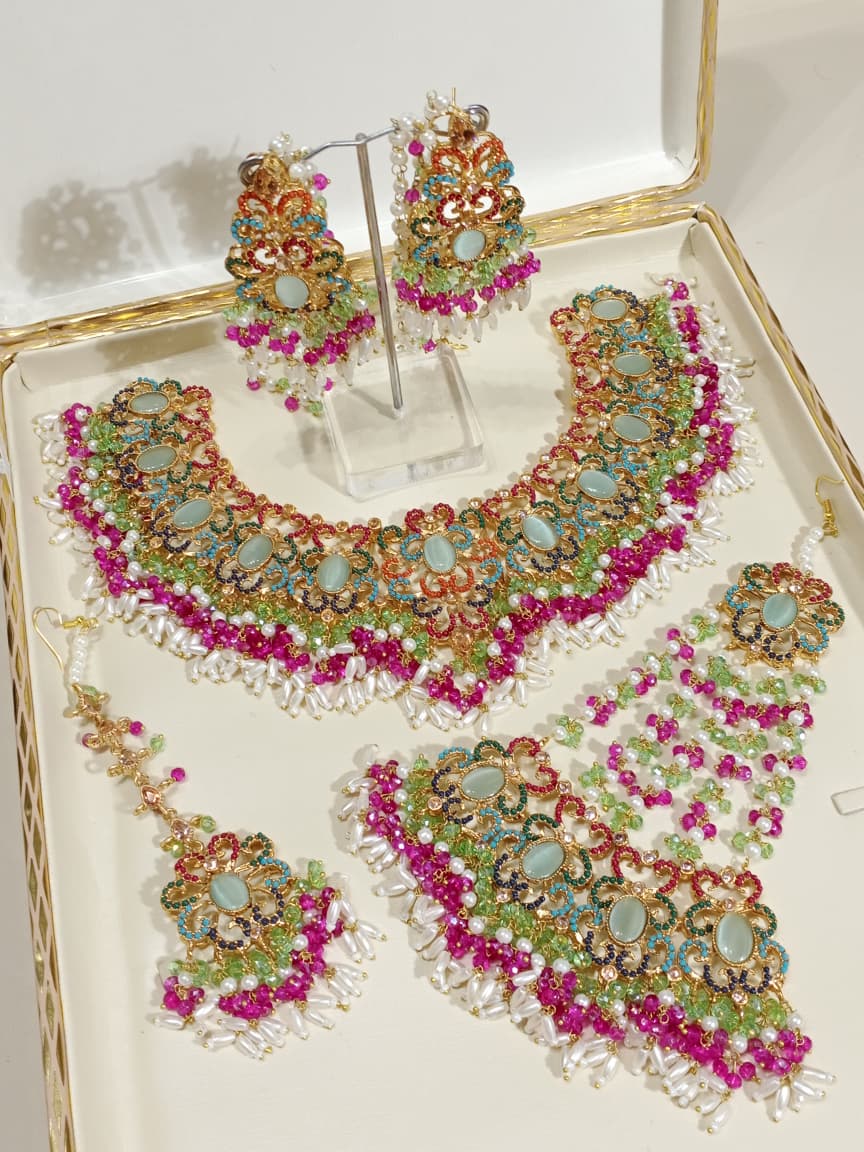 Gul-e-Rana Bridal Necklace Set - Image 14